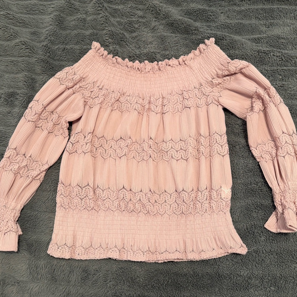 Amazon Pink Off-Shoulder Blouse